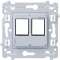 kallysta Support RJ45x2 keystone|Hager-HAGWK204