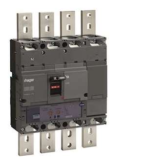 Disjoncteur boîtier moulé h1000 4P 50kA 1000A LSI|Hager-HAGHNE971H