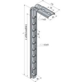 Pendard UFL-40, longueur utile 400 mm, I3|Niedax France-NDX750006