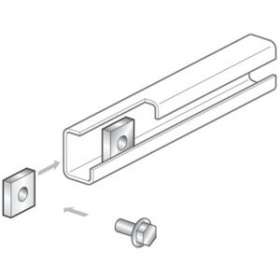 Ecrou carré M6, pour rail C28x20, EZ|Niedax France-NDX023260