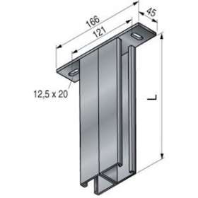 Pendard STRUT double 41x82, longueur 2000 mm, GC|Niedax France-NDX678405