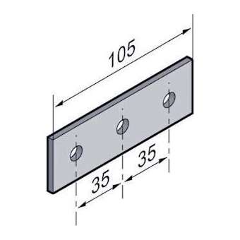 Rectangle 105x35, pour C35x35, Gamme SU 35, EZ|Niedax France-NDX019702
