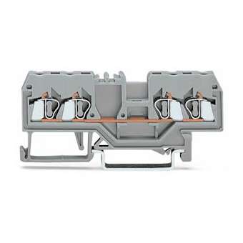 Borne de passage 4C / 2,5 mm² / CFMC / Orange|Wago contact-WAG280-835