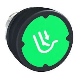 Harmony tête de BP D37 IP69K - D22 - vert - avec marquage|Schneider Electric-SCHZB4BC38027