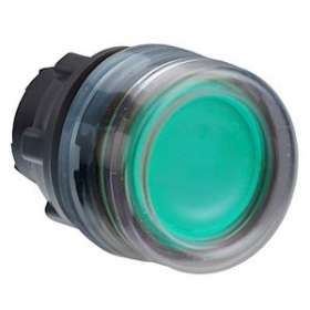 Harmony XB5 - tête bouton poussoir lumineux DEL - D22 - capuchonné - vert|Schneider Electric-SCHZB5AW533