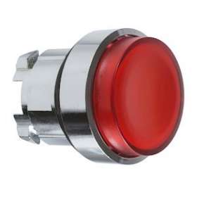 Harmony XB4 - tête bouton poussoir lumineux DEL - D22 - dépassant - rouge|Schneider Electric-SCHZB4BW143
