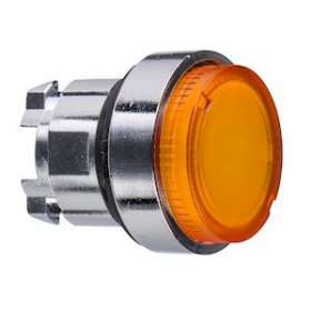 Harmony XB4 - tête bouton poussoir lumineux DEL - D22 - dépassant - orange|Schneider Electric-SCHZB4BW153