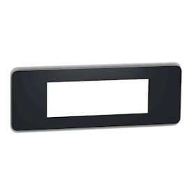 Unica Pro - plaque de finition - Anthracite - 6 modules|Schneider Electric-SCHNU411654