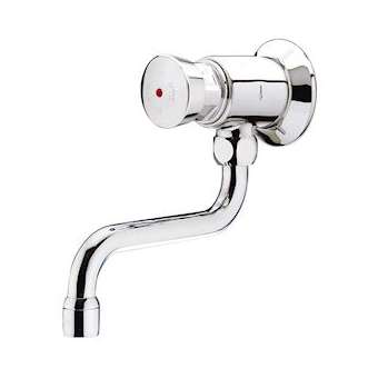 P612 Robinet simple lavabo sur plage temporisé 15s, chaud G1/2 bec tournant|Presto-PSR31814