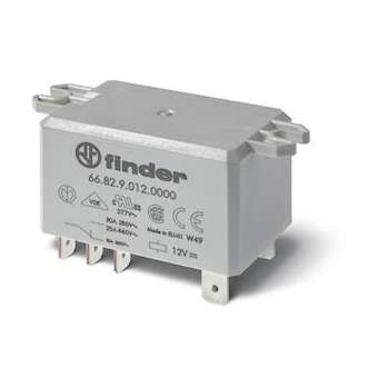 Relais de puissance 2RT 30A 24V AC, patte de fixation, Faston 250|Finder-FID668280240000PAS