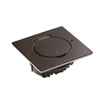 Platine de sol carrée à équiper de mécanisme Mosaic 1 poste - acier brun brossé|Legrand-LEG089750