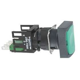 Harmony XB6 - bouton-poussoir - D16mm - à impulsion affleurant - 1F - vert|Schneider Electric-SCHXB6DA31B