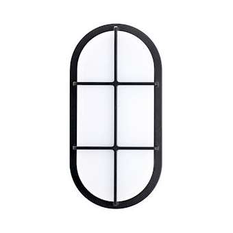 Led Hublot Slim 20W 1350Lm 4000K Ik10 Ovale Noir|Bailey-BIY140801