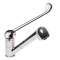 Mitigeur d'évier à bec orientable h 126 douchette extractible, commande au coude