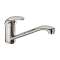 Mitigeur d'évier bec orientable lisse - h140 manette pleine NF