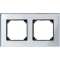 M-Plan Verre Diamant, plaque de finition 2 postes horiz. ou vert. entraxe 71mm