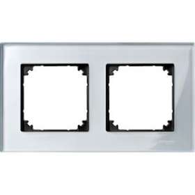 M-Plan Verre Diamant, plaque de finition 2 postes horiz. ou vert. entraxe 71mm|Schneider Electric-SCHMTN4020-3260