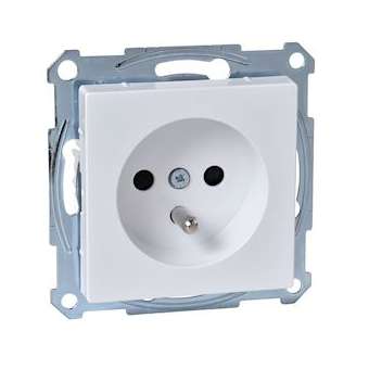 Merten M-Plan - prise 2P+T - NF - borne auto - blanc antimicrobien|Schneider Electric-SCHMTN2500-0325