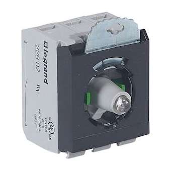 Osmoz compo - sous-ensemble bloc - tête lum - à vis - 12/24V~/ - 2NO - blanc|Legrand-LEG023006