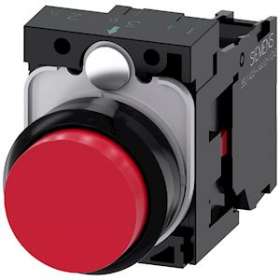 BOUTON-POUSSOIR, ROUGE|Siemens Industries et Infrastructures-SIE3SU1100-0BB20-1CA0