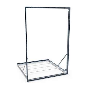 Précadre + grille anti-chute pour volet de désenfumage KAMOUFLAGE, D 380 x 630mm|S&P France ( Unelvent )-UNE710534