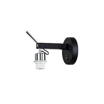 FENDA, applique intérieure, base, noir, E27, 40W max, orientable, sans abat-jour|SLV-DC51003034