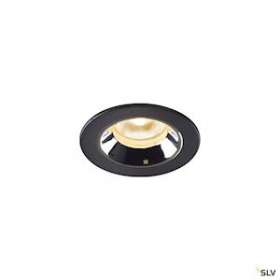 NUMINOS XS, encastré plafond int, 40DEG, noir/chrome, LED, 7W, 3000K, IP20/IP44|SLV-DC51005522