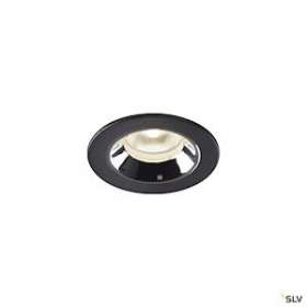 NUMINOS XS, encastré plafond int, 40DEG, noir/chrome, LED, 7W, 4000K, IP20/IP44|SLV-DC51005540