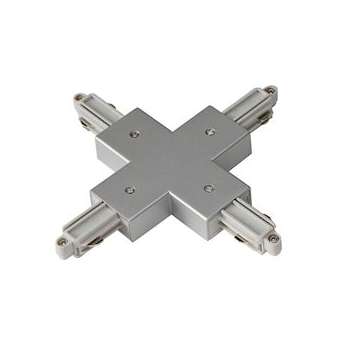 Connecteur en X pour rail 1 allumage 16A max, gris|SLV-DC5143162