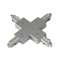 Connecteur en X pour rail 1 allumage 16A max, gris