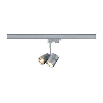 BIMA, double, gris, 2x GU10, max. 50W, adaptateur 3 allumages inclus|SLV-DC5152232