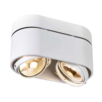 KARDAMOD, QPAR111 plafonnier, ovale, blanc, GU10, max. 2x75W|SLV-DC5117181