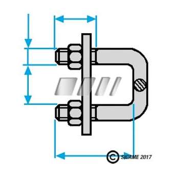 Bride de fixation sur potelet|sm-ci-SICBR70E