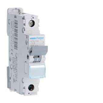 Disjoncteur 1P 6-10kA courbe C - 0,5A 1 module|Hager-HAGNFN100