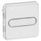 Poussoir NO lum +porte-étiquette Plexo compo IP55 10A -blanc Artic antimicrobien