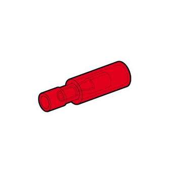 Clip femelle rond renforcé rouge (0,25 à 1,5 mm²) - Diam. 4 mm|Cembre-CMBRKF-BF4