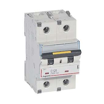 Disjoncteur DX³ 10000 - vis/vis - 2P - 230/400V~ - 125A - 16kA - courbe C - 3M|Legrand-LEG409230