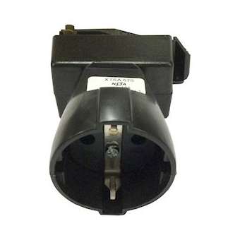 Xtsa 67S-2 Schuko Adaptateur Noir Rail Triphasés|Bailey-BIY142145