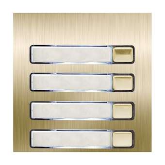 Module NEXA Inox, 4 BP sur 1 rangée GOLD|Golmar-BITGNX3140-GOLD