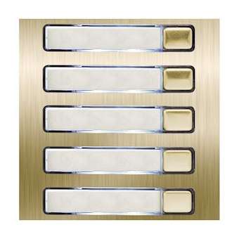 Module NEXA Inox, 5 BP sur 1 rangée GOLD|Golmar-BITGNX3150-GOLD