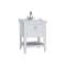 Valarte meuble avec plan céramique, 65 cm, avec tiror, blanc mat
