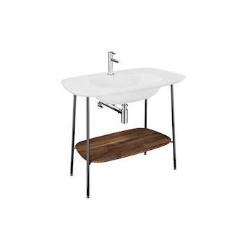 Plural console avec plan céramique, blanc, étagère en chêne foncé, 99,5 cm|Vitra France-GIR64044