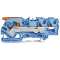 Borne de passage pour 3 conducteurs avec levier et Push-in CAGE CLAMP 6mm², ble|Wago contact-WAG2106-1304