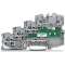 Borne pour capteurs PNP, 4 conducteurs- LED - PE racc Rail|Wago contact-WAG2000-5417-1102-950
