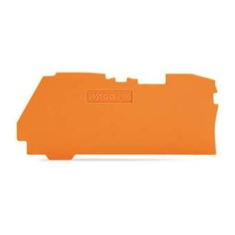 Plaque d'extrémité et intermédiaire épaisseur 1 mm, orange|Wago contact-WAG2106-1292