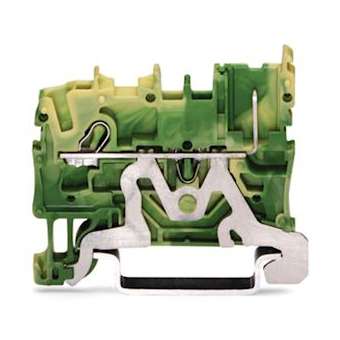 X-COM'S: Borne de protection 1C / 1 broche / 2,5 (4) mm² / Vert-Jaune|Wago contact-WAG2022-1207