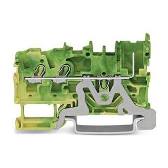 X-COM'S: Borne de protection 2C / 1 broche / 2,5 (4) mm² / Vert-Jaune|Wago contact-WAG2022-1307