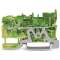 X-COM'S: Borne de protection 2C / 1 broche / 2,5 (4) mm² / Vert-Jaune|Wago contact-WAG2022-1307