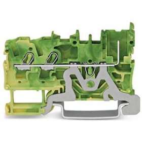 X-COM'S: Borne de protection 2C / 1 broche / 2,5 (4) mm² / Vert-Jaune|Wago contact-WAG2022-1307