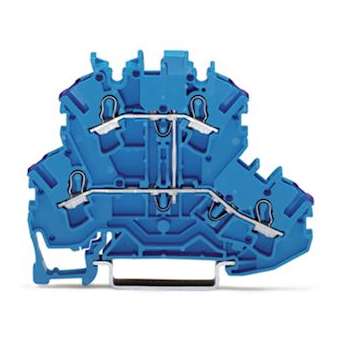 TOPJOB'S Borne 2 étages pontés 2,5 (4) mm² / Bleu|Wago contact-WAG2002-2209